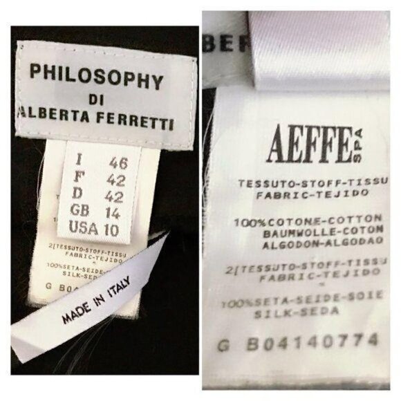 Philosophy di Alberta Ferretti Dress cotton lace dress, Black, Size 10 - Picture 8 of 8